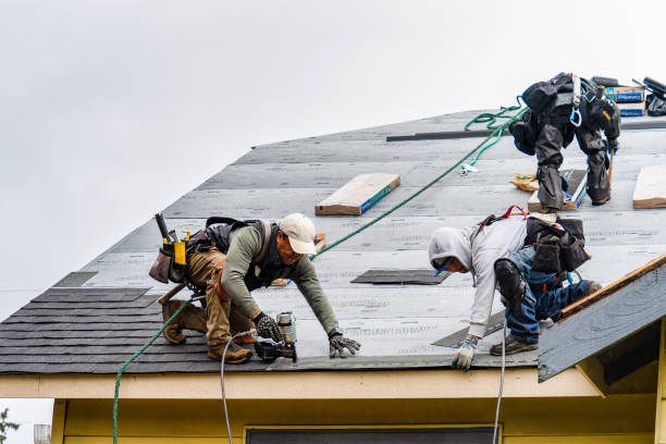 Professional Emergency Roof Repair technician working in Hillsdale, WY